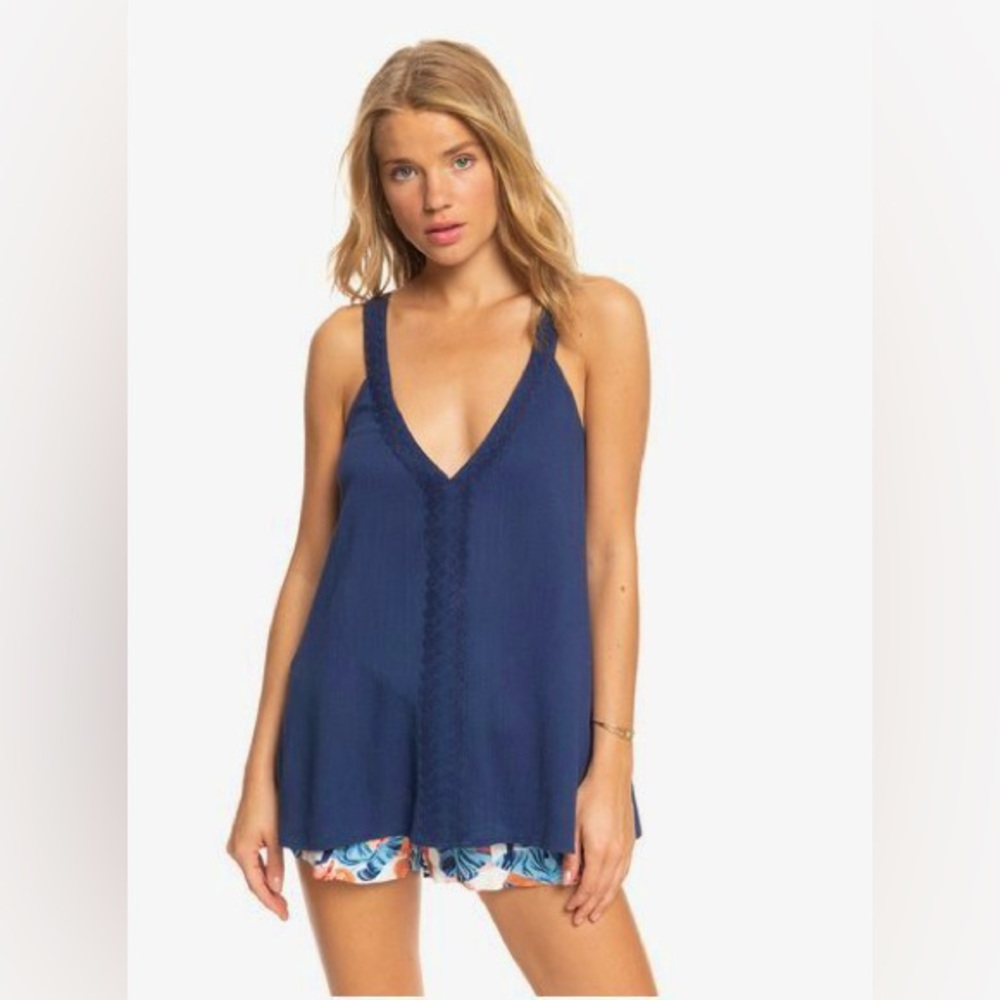 NWT Roxy Lazy Sun Cross Back Tank Top